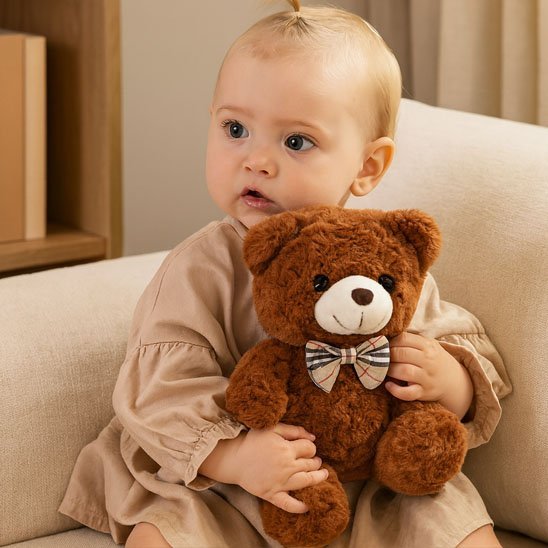 Ourson Peluche Gros Compagnon - Doudou Géant
peluche doudou bebe Ours brun et fillette 
