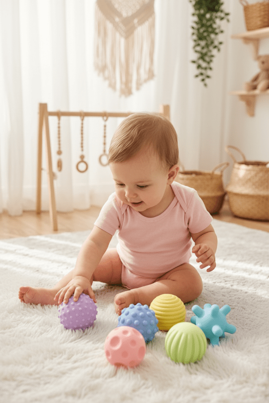 balles sensorielles bébé fille boho balles sensorielles silicone pastel