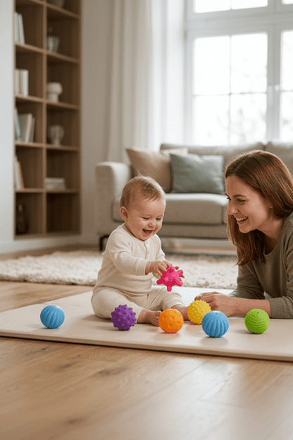 balle sensorielle bebe maman pull vert bébé balle sensorielle rose épineuse tapis