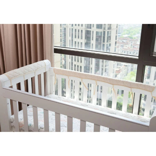 protection barreau lit bébé beige 