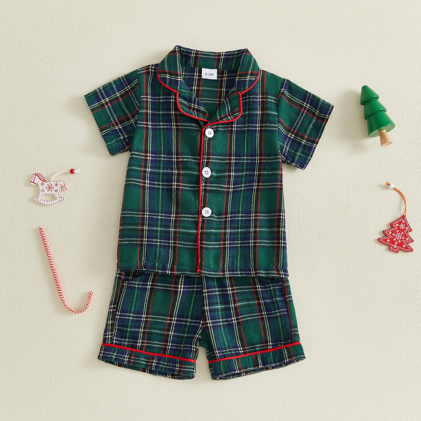 pyjama noel pour bebe
Flat lay 3 pyjamas Noël 