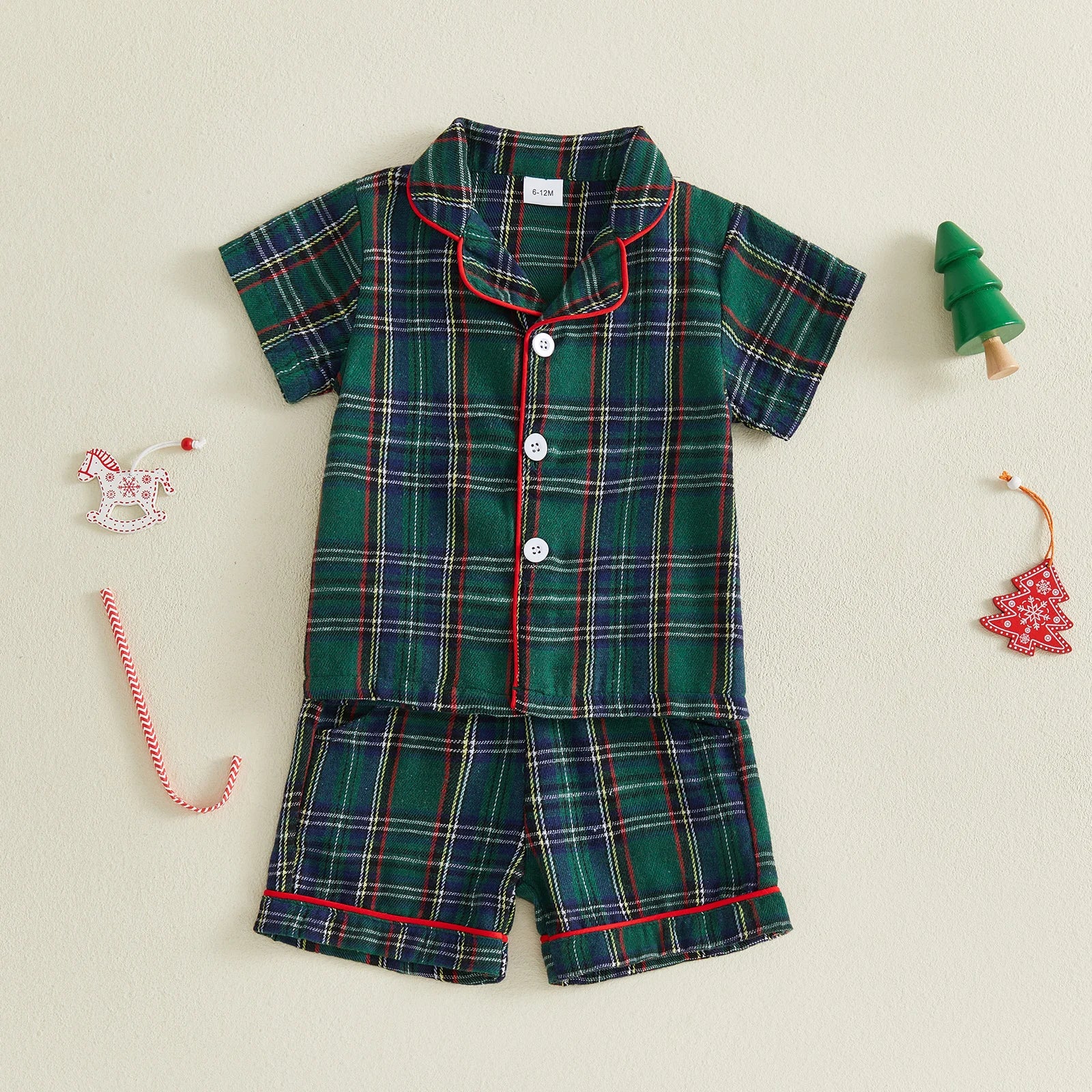 pyjama noel pour bebe
Flat lay 3 pyjamas Noël 