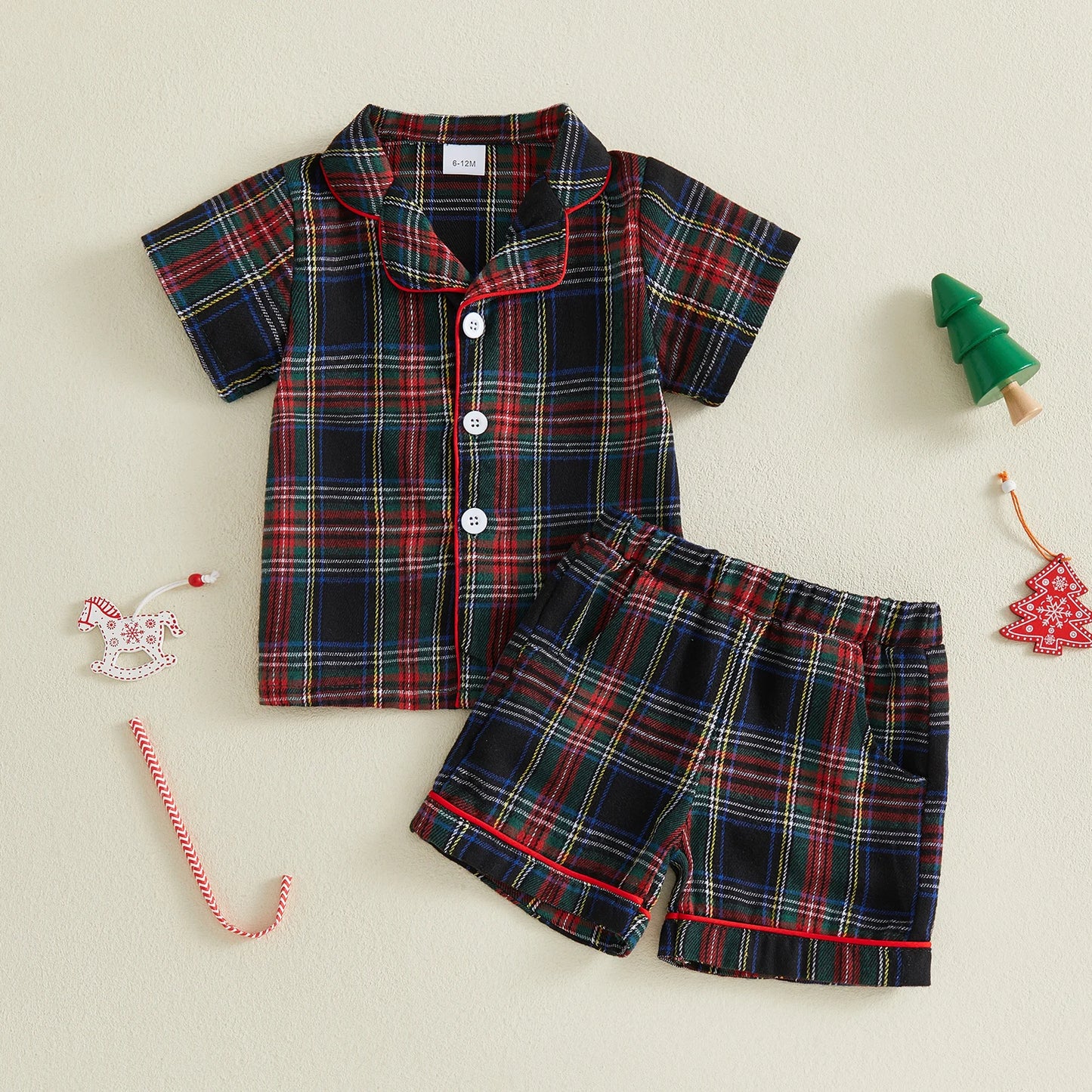 pyjama noel pour bebe carreaux