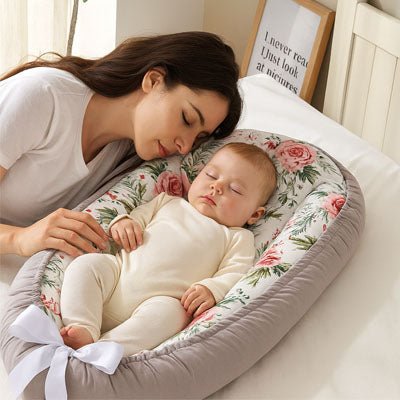 reducteur de lit cododo avec maman sommeil
