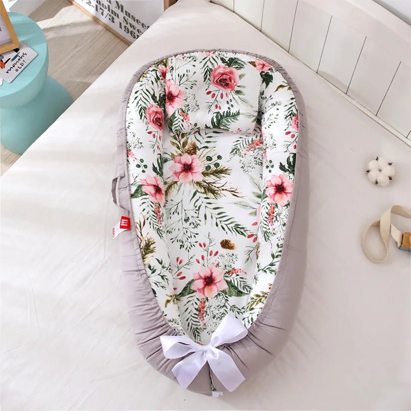 reducteur de lit cododo gris fleurs