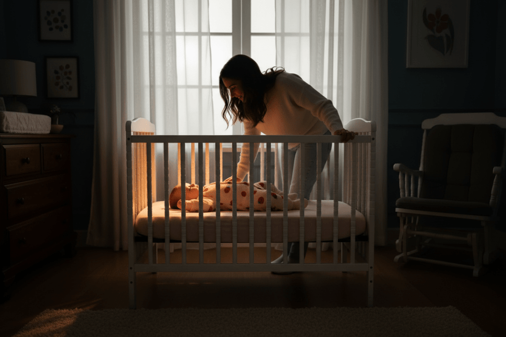 barboteuse bebe fille Silhouette maman berceau bébé combinaison fraises lueur