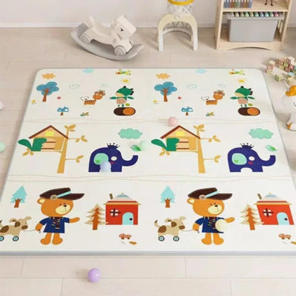 tapis d'éveil bébé animaux elephants et ourson