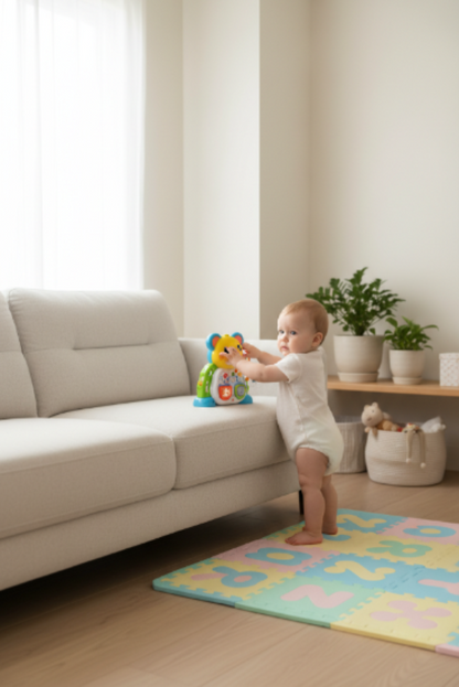 tapis d'éveil bébé montessori Bébé debout jouet musical tapis puzzle