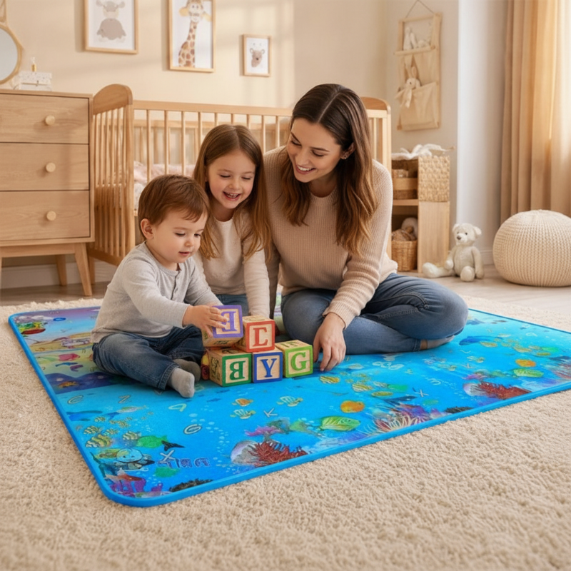 tapis en mousse bebe maman chambre