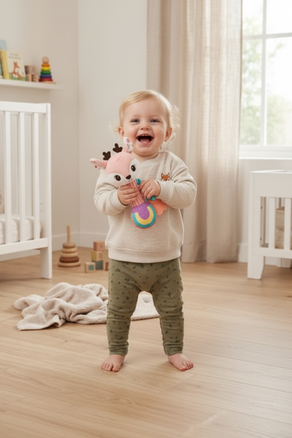 hochet renard et bebe Toddler debout hochet renard
