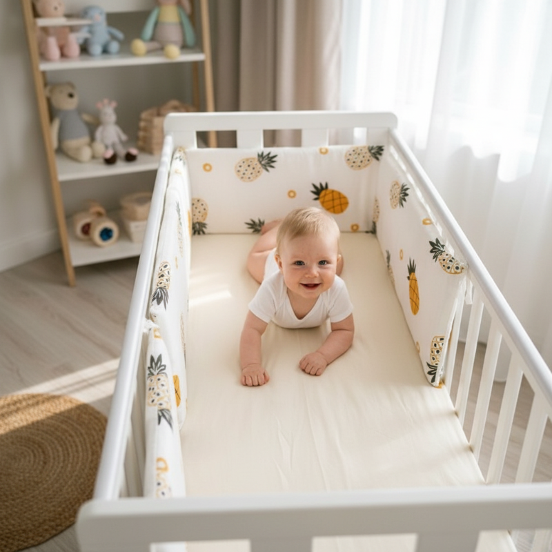Tour de lit complet - bébé ventre ananas