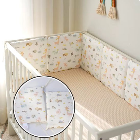 tour de lit respirant animaux et contour de lit pour bebe 