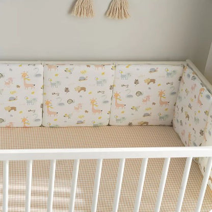 contour de lit pour bebe tour de lit respirant animaux foret