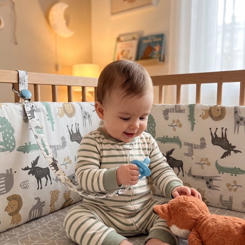 tour de lit bébé complet petit garcon avec son renard