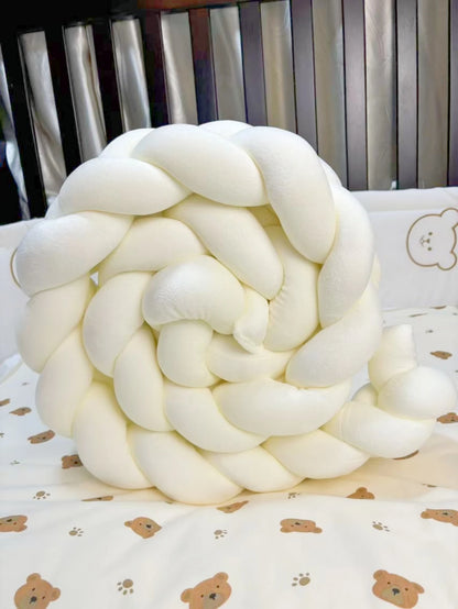 tour de lit bébé tressé blanc 