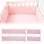 tour de lit bebe rose avec separateur 