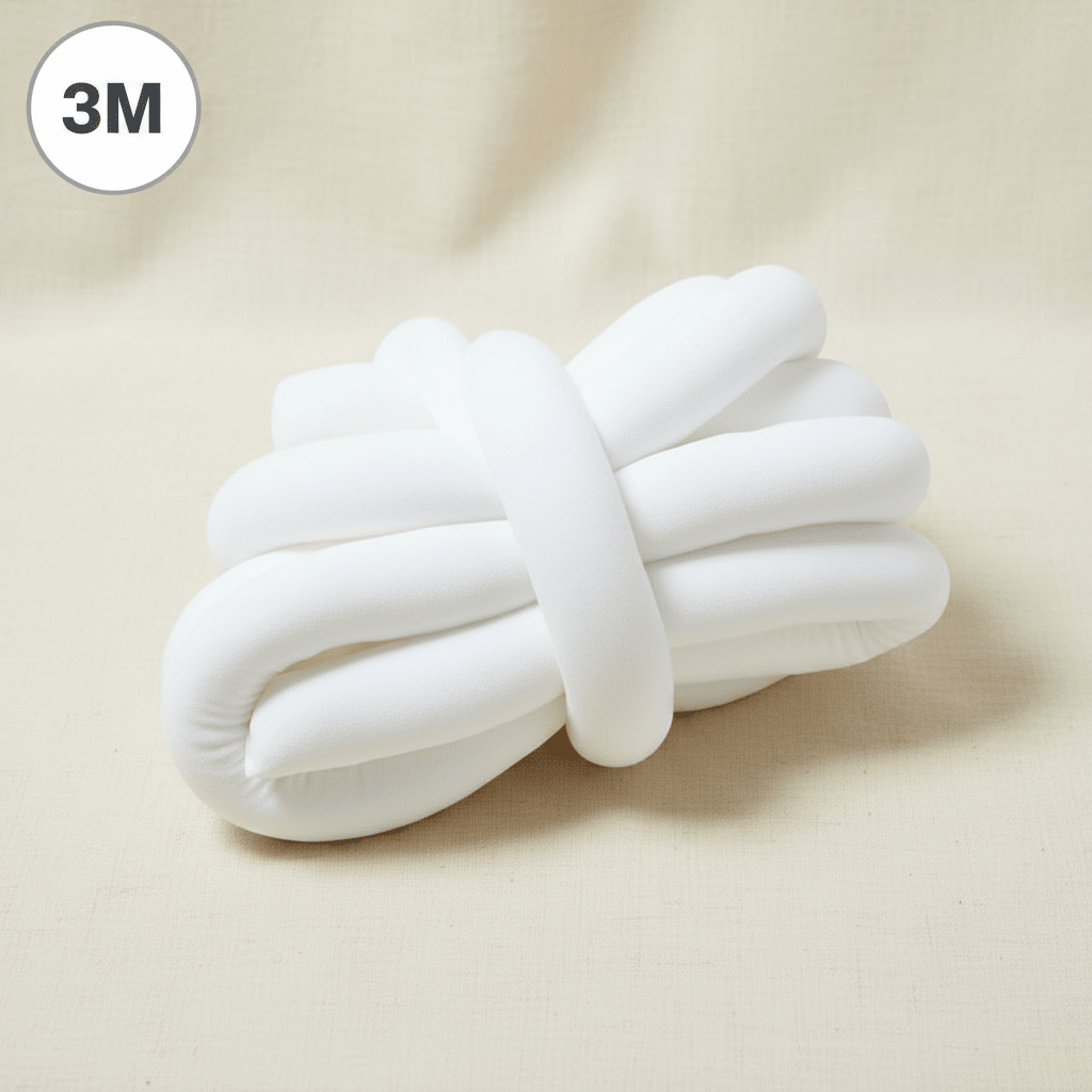 Tresse blanche 3M badge coin supérieur