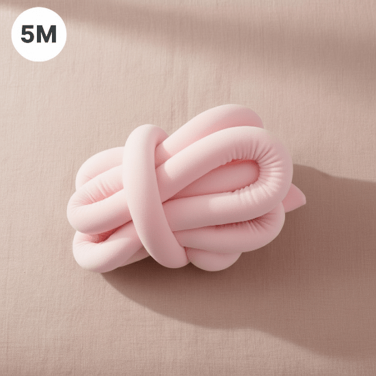 Tresse rose 5M badge coin supérieur