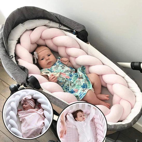 tresse de lit bébé couleurs filles berceau