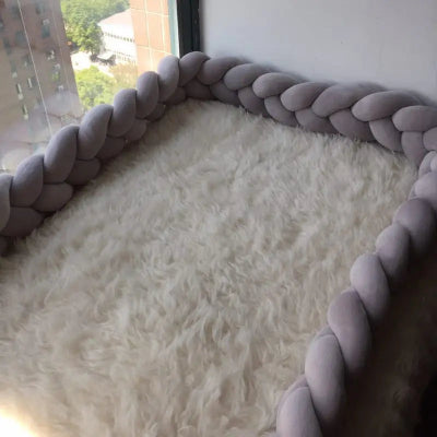 tresse de lit bébé gris