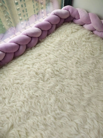 tresse de lit bébé mauve