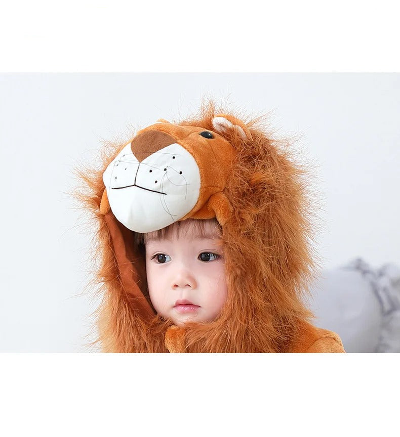 un confortable deguisement bebe Halloween de lion bébé garcon asiatique