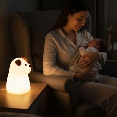 Veilleuse bébé lumiere et maman 