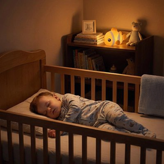 veilleuse enfant rechargeable poisson bébé endormi lit variante