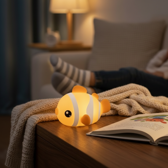 veilleuse enfant rechargeable poisson salon décontracté
