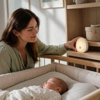 veilleuse bruit blanc bébé maman ajuste la veilleuse de bebe 