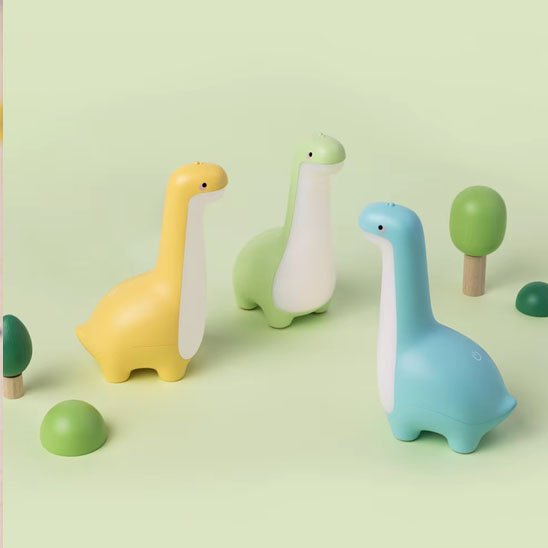 veilleuse dinosaure jaune vert bleu