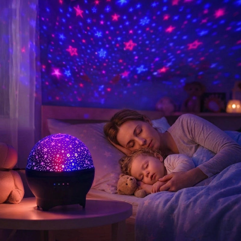 veilleuse enfant rechargeable Projecteur enfant maman qui sommeil avec bebe et doudou
