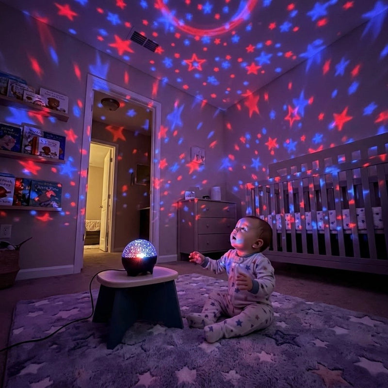 veilleuse enfant rechargeable Projecteur enfant qui regarde le plafond etoile