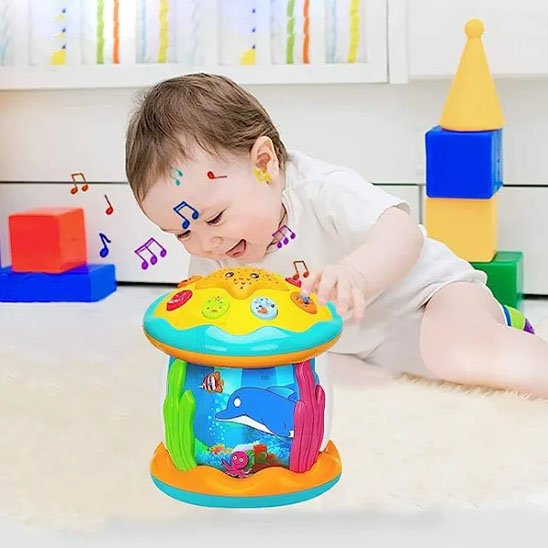 veilleuse musicale et projecteur bebe amuse