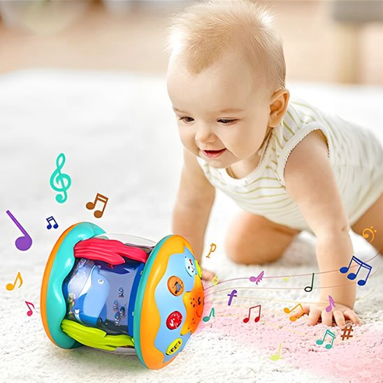 veilleuse musicale et projecteur petit bebe emerveille 