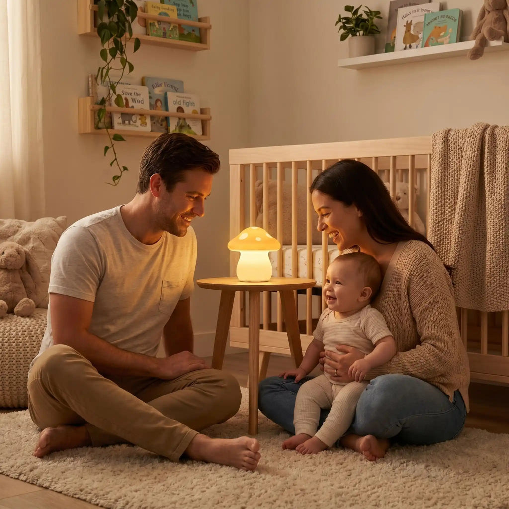 veilleuse pour bébé avec maman et papa