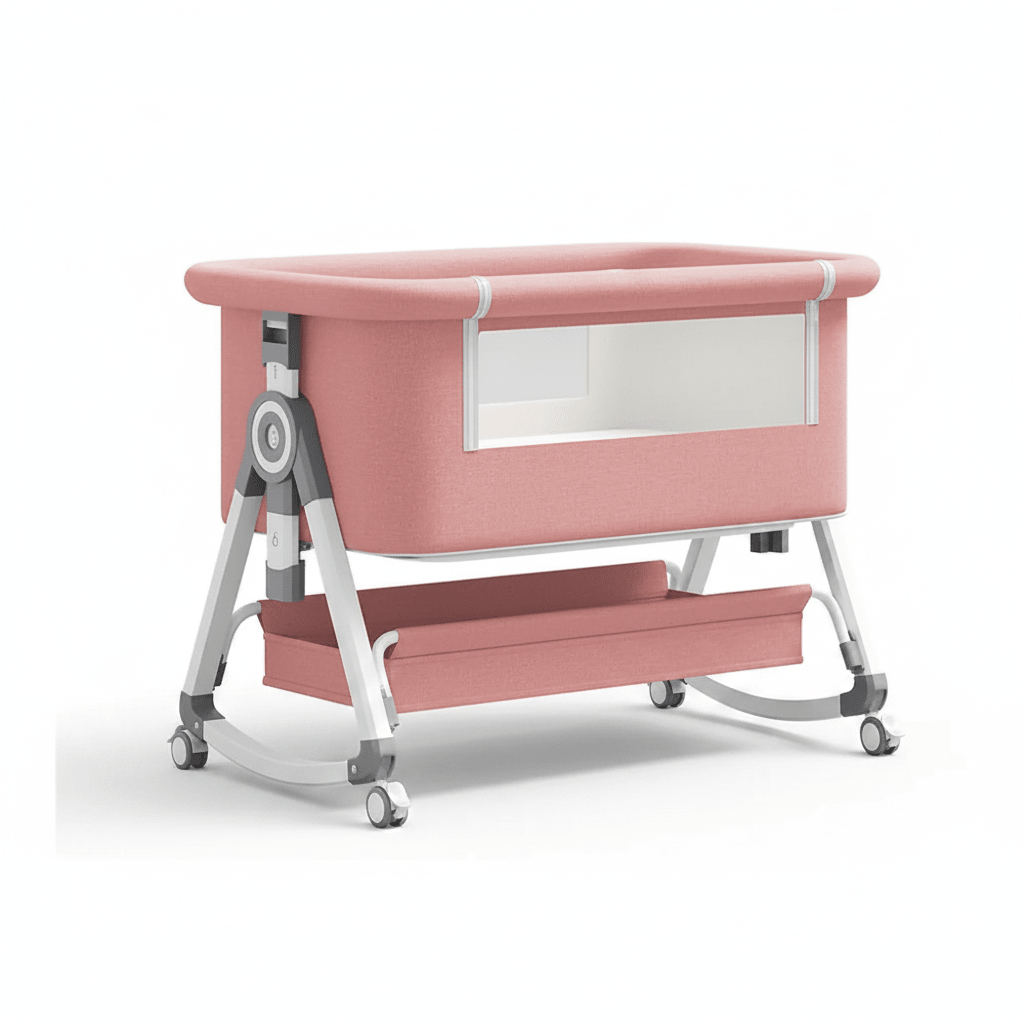 lit cododo évolutiflit cododo évolutifVue côté berceau rose