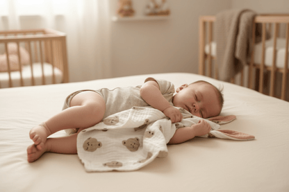 doudou lapin bebe avec Vue large bébé endormi doudou lapin