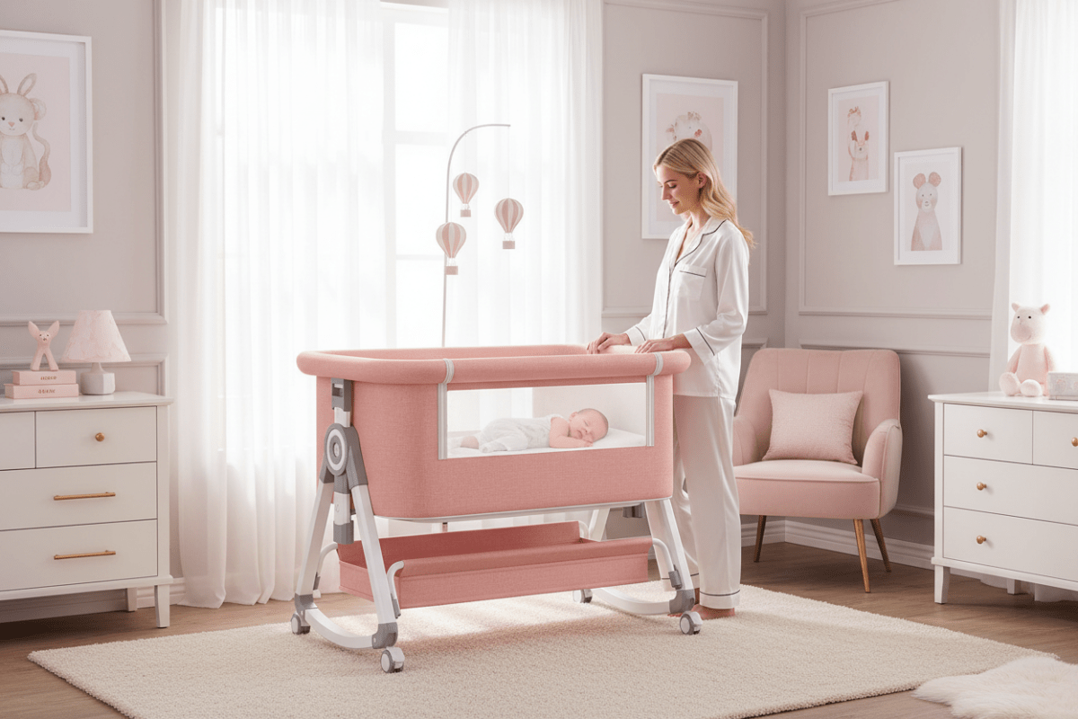 Cododo rose Berceau 3 en 1  avec maman 