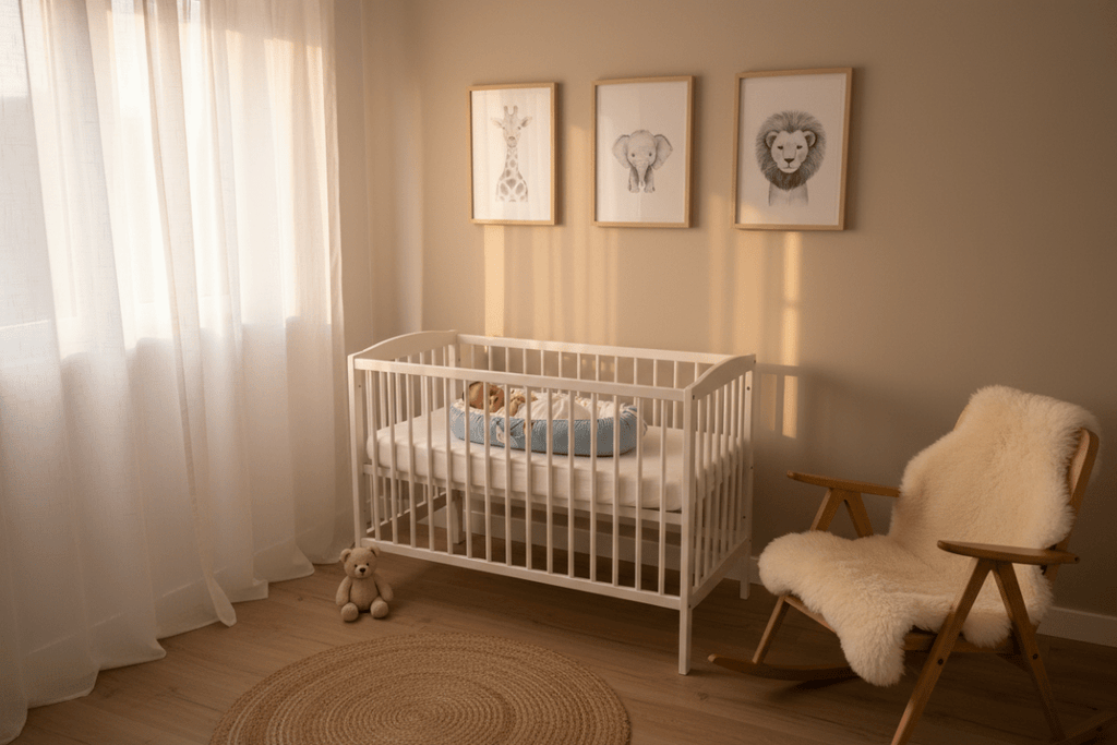 reducteur de lit pour bebe
Vue large chambre scandinave bébé réducteur carrousel