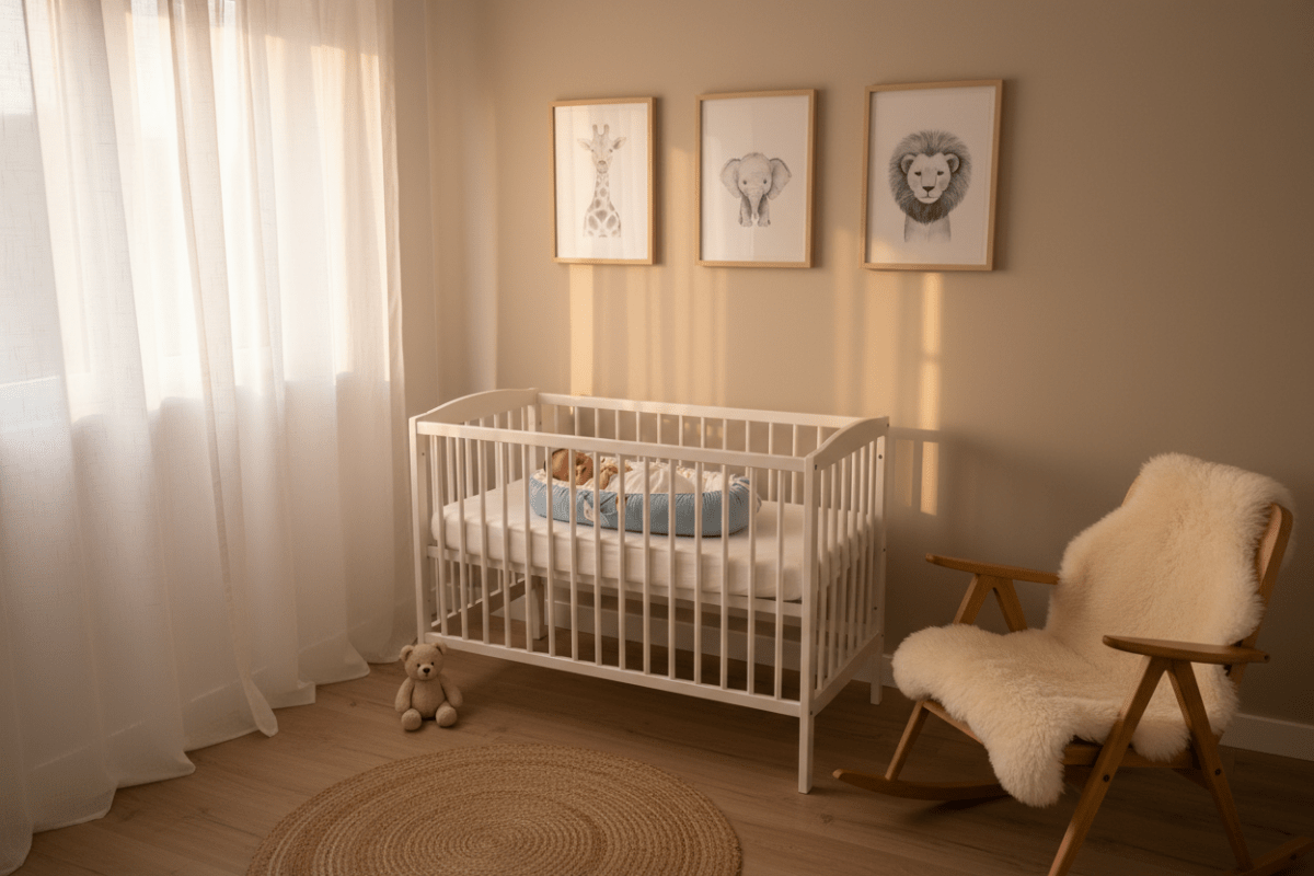 reducteur de lit pour bebe
Vue large chambre scandinave bébé réducteur carrousel