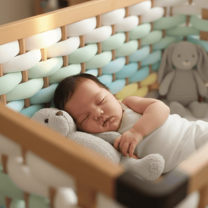 tresse bebe
Zoom bébé nounours gris tresse gris vert