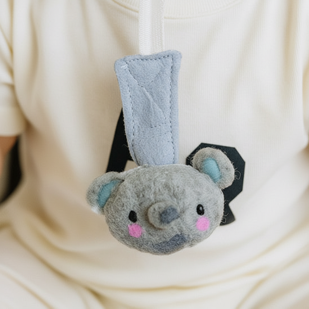 Zoom koala sur body crème